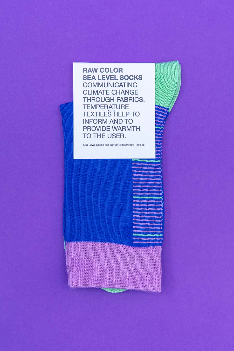 Sea Level Socks - Blue / Lilac / Pastel Green