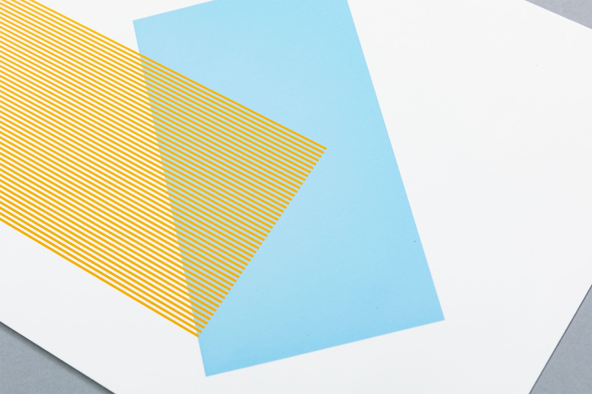 Solids & Strokes – Small – Light Blue & Yellow